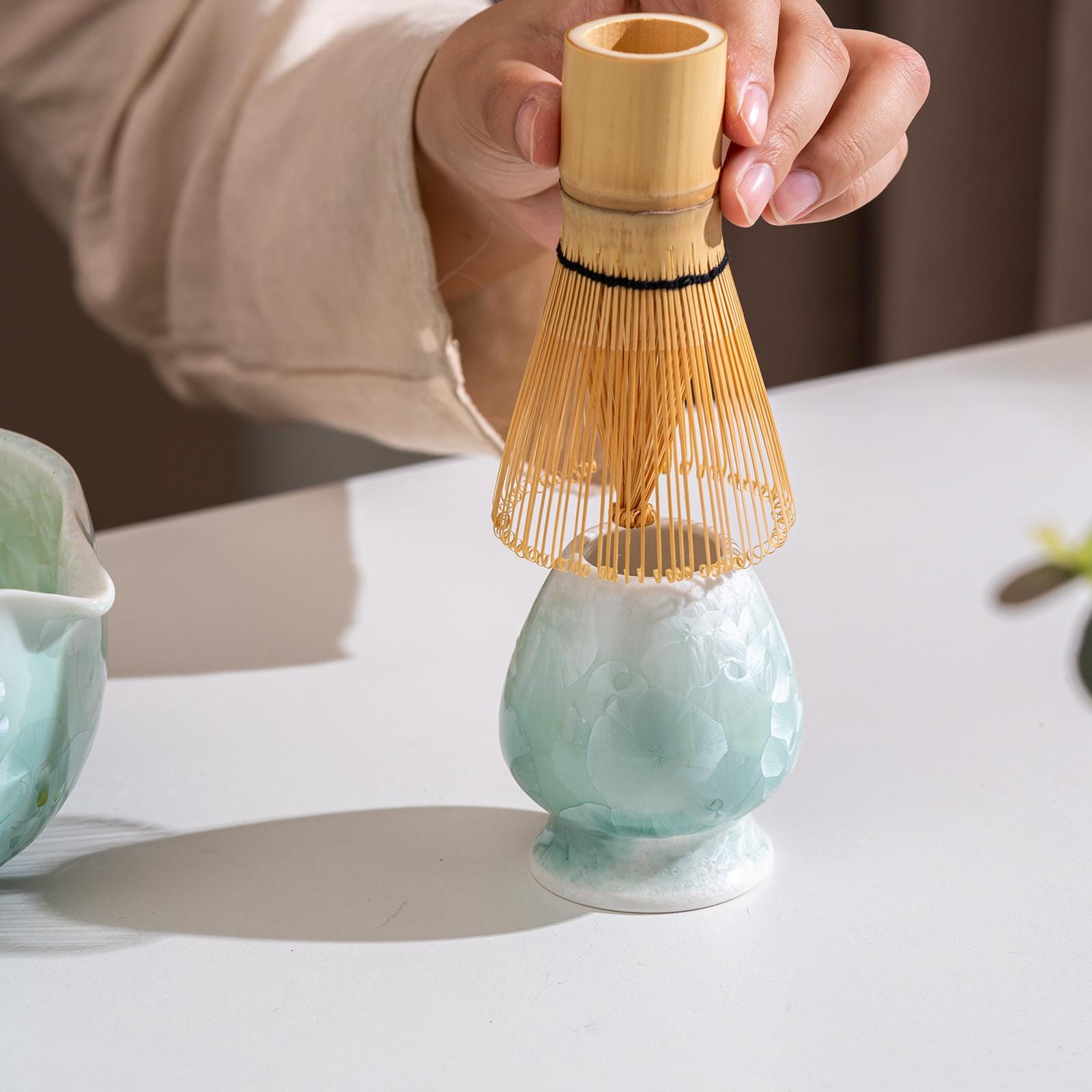 ミントグリーン結晶釉抹茶碗セット – 日本の茶道 - Etsy 日本