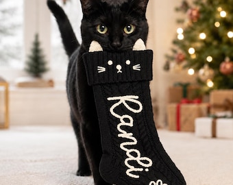 2026 Niedliche personalisierte Weihnachtsstrümpfe für Katzen und Haustiere, Katzenstrümpfe, Hunde-Weihnachtsstrümpfe, Haustierstrümpfe, Weihnachtsgeschenk