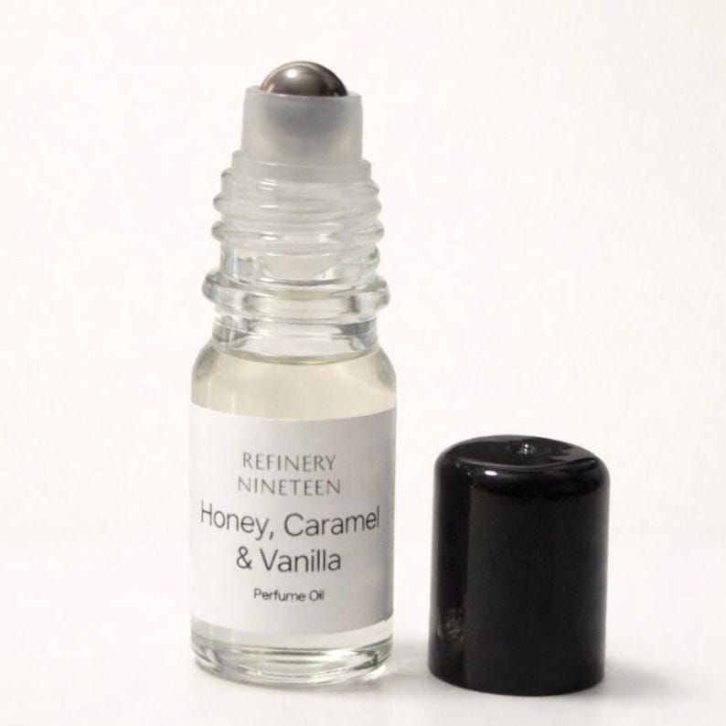 Honey Caramel Vanilla Perfume Oil | Sweet Gourmand Roll On Perfume | Alcohol Free Vanilla Fragrance | Pocket Size Skin Scent bild 2