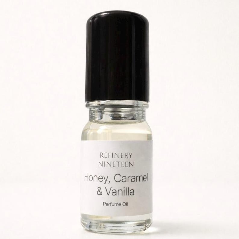 Honey Caramel Vanilla Perfume Oil | Sweet Gourmand Roll On Perfume | Alcohol Free Vanilla Fragrance | Pocket Size Skin Scent bild 1