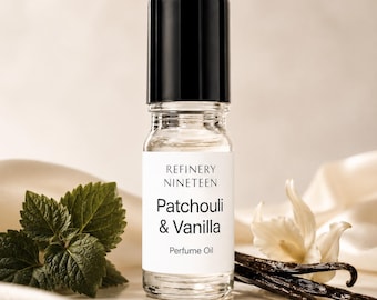 Patchouli & Vanilla Perfume Oil Roll On–Vanilla Patchouli Fragrance–Rollerball Perfume Oil–Long Lasting Fragrance
