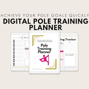Pole Dance Planner, Pole Training Planner, Planner for Pole Dancers, Pole Dancing Planner, Pole Dancer Gift, Fitness Tracker, Fitness Plan
