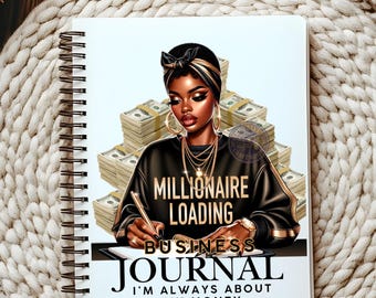Melanin Queen Business Journal Cover - Millionär PNG (digitaler Download)