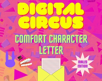 TADC Custom Comfort Character Letters ~ Digital Circus (MAILED EDITION)