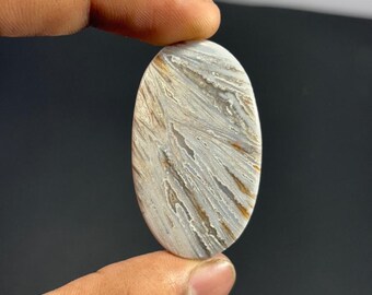 Mexican Lattice Agate Cabochon oval Shape Gemstone for making jewelry (47X27X5MM, 57CT