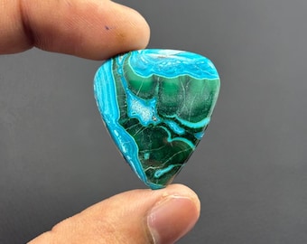 Chrysocolla Malachite Cabochon: AAA Quality Gemstone, 48Cts