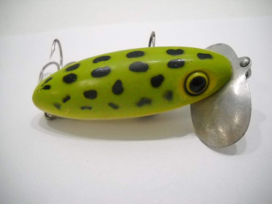 Vintage Fred Arbogast Jitterbug Fishing Lure Frog Color Etsy