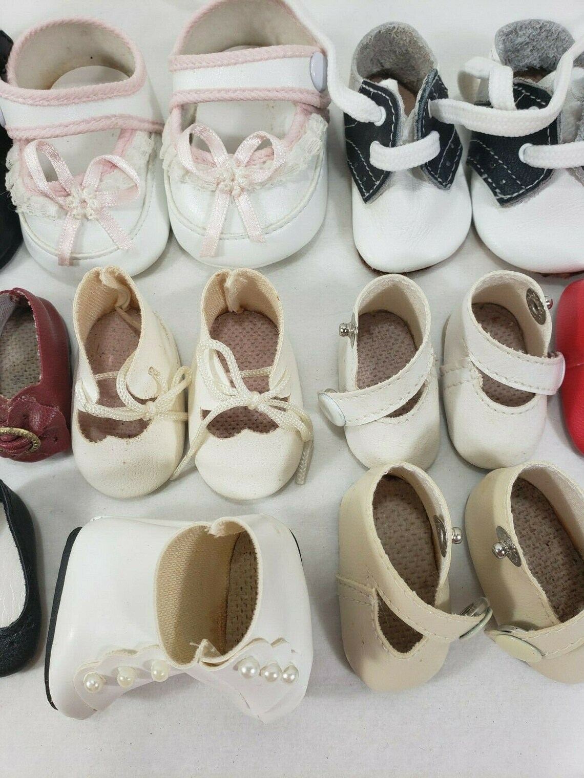 Vintage Lot of 12 Pairs Of Porcelain Doll Shoes Boots Skates Etsy