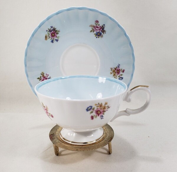 Antique Susie Cooper Tea Cup and Saucer Set Maroon Red and - Etsy Canada