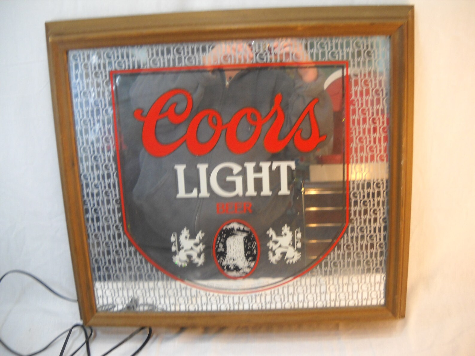 Vintage Coors Light Lighted Mirror Hanging Sign 1980 Free Etsy