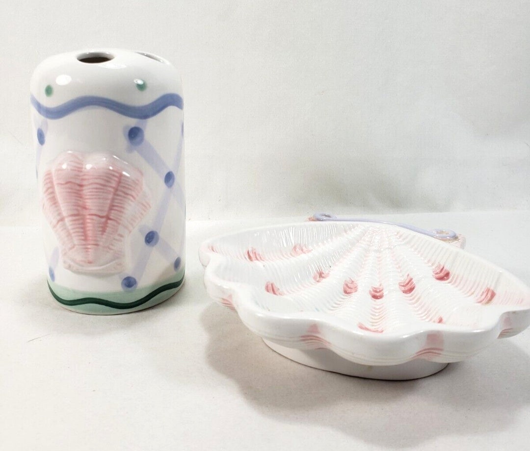 Vintage B&D Nautical Shell Starfish Porcelain Toothbrush Etsy