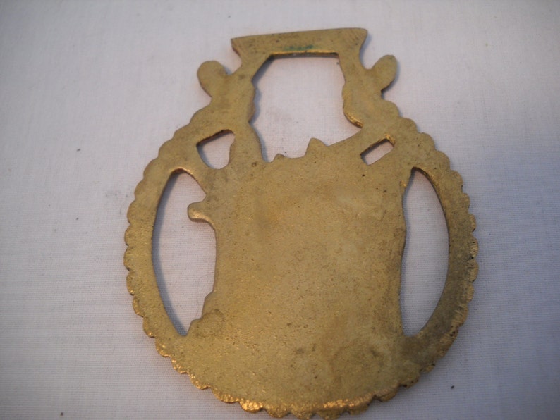 Vintage Horse Brass Harness Plaque Buckle Horse Tack Buckle Etsy