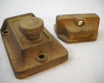 Vintage Cast YALE Dead Bolt Door Lock 2 Piece Works Free Shipping