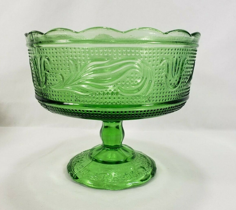Vintage EO Brody M6000 Emerald Green Compote Pedestal Candy image 1