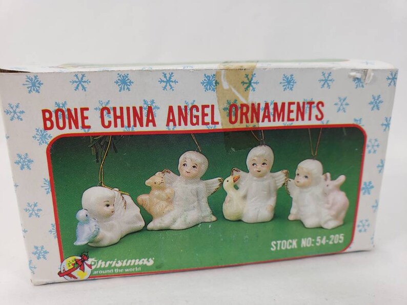 Vintage Bone China Angel Ornaments Christmas Around the World Etsy