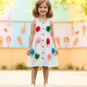 ice cream toddler dress French Knot Ice Cream Dress 4t