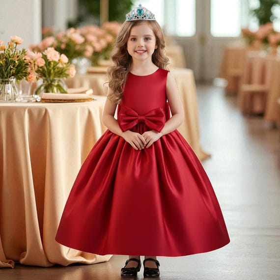 Big Bow Baby Dress | Toddler Princess Party Costume