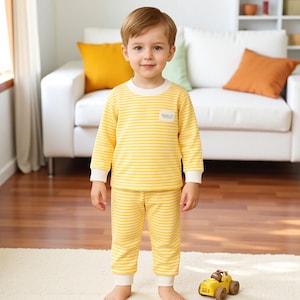 0–5 Year Plush Children’s Pajamas – Solid Color Long Sleeve and Pants, Breathable Casual Sleepwear for Boys and Girls