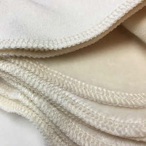 Bamboo Velour 8x8&quot; (20x20cm) Set of 10, Face Wipes, Organic Baby Washcloth, Sensitive Skin Cloth, Pick the edge color