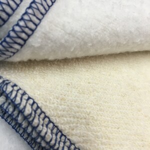 Organic Small Face Wipes, Bamboo Fleece with Hemp French Terry or Bamboo Loop Terry, 3x5&quot; (9x13cm), Mixed set of 10, Pick the edge color