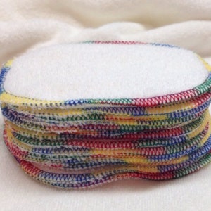 Bamboo Terry Make-up Remover Pads, Set of 14, Narrow Hem, Pick the edge color