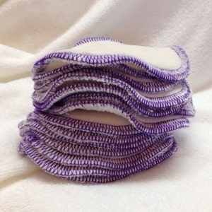 Double Layer Organic Bamboo Terry and Velour Make-up Remover Pads, Set of 14, Pick the Edge Color