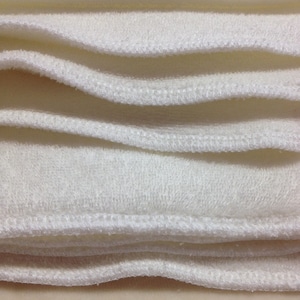 Thick Bamboo Terry Double Layer Baby Wipes, Organic Face Cloths, 8x8&quot; (20x20cm) set of 4, Pick the edge color