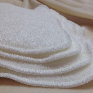 Double Layer Bamboo Terry Baby Wipes, Organic Face Cloths, 7x7&quot; (18x18cm) set of 4, Pick the edge color