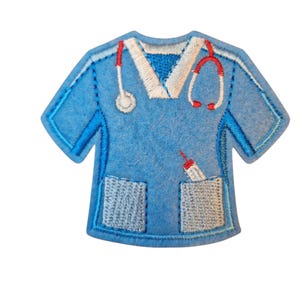 Doctor Nurse Scrubs Iron On Patch Sew on Transfer