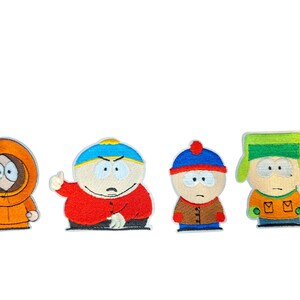South Park Inspired 4 Pack Iron on Patches