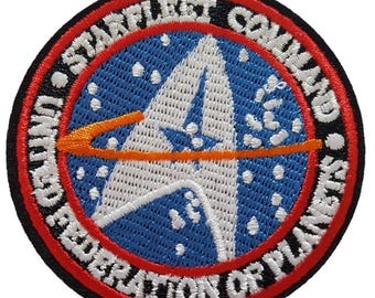 Star Trek Starfleet Command Badge Iron On Patch Sew on Transfer