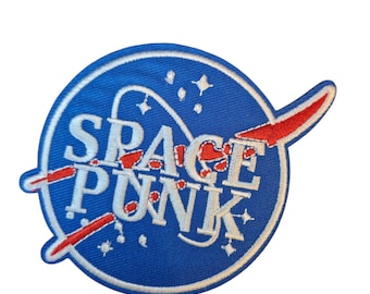 SPACE PUNK Nasa inspired Patch - Iron On Sew On Transfer