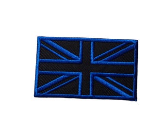 Blue British Union Flag Patch: Iron On Sew On Transfer