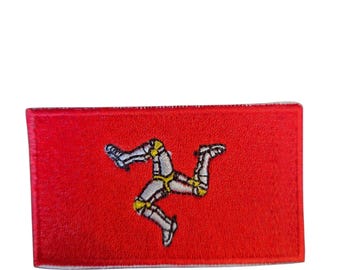 Isle of Man Flag Patch: Iron On Sew On Transfer