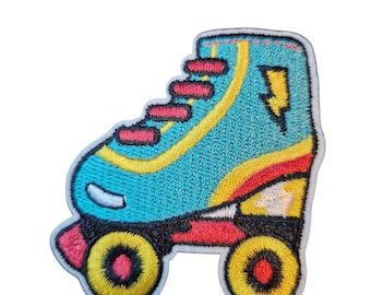 Rollschuh - Patch zum aufnähen / Aufnähen - Retro