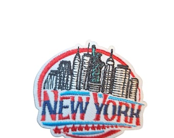 Toppa termoadesiva New York. Stemma trasferibile da cucire.