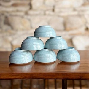 Melamine Bowls 280ml 6.5inch Set of 6 Blue Colour Melamine Round Shape Morracon Soup Bowls Pasta Oatmeal Serving Bowls Dining Tableware