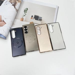 Magnetic Magsafe Case for Samsung Galaxy Z Fold 7 6 5 4 3 | Electroplated Hard Shell Phone Cover