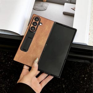 Z-vouw 7 6 5 4 3 PU-leren tas | Samsung Galaxy Z Fold 7 5G Cover | Luxe slanke beschermhoes | Standaard met vouwomslag