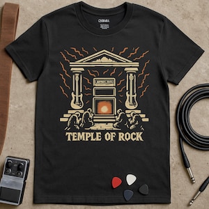 Temple of Rock T-Shirt Worship the Amp, Serve the Riff Temple Of Rock T-Shirt