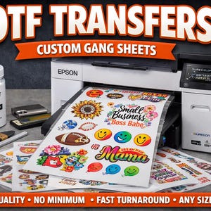 Custom DTF Transfers | Full Color Heat Transfers for Dark Shirts | No Minimum