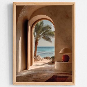 Sea view through the arch – Downloadable poster, Wall decoration, Photography, design poster, digital poster, aesthetic poster