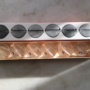 Pukeberg Card / Knife Holders | Set of 6 Pieces in Original Box | Sweden Glass Art | Scandinavian Modern | Eva Englund