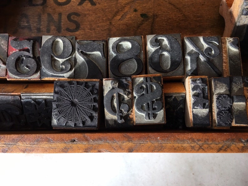 Vintage Rubber Stamp Set / Complete Alphabet With Numbers and Etsy