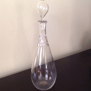 Vintage Hand Made Cut Glass Wine Decanter
