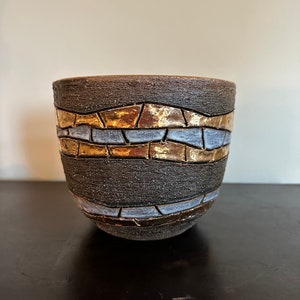 Mid Century Italian Ceramic Planter Flower Pot Numbered 1368/413 KBNY Italy