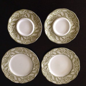 Two Saucers and Two Small Plates by J&G Meakin English Sterling Ironstone China Renaissance