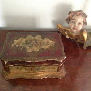 Vintage Italian Florentine Gilded Wooden Box