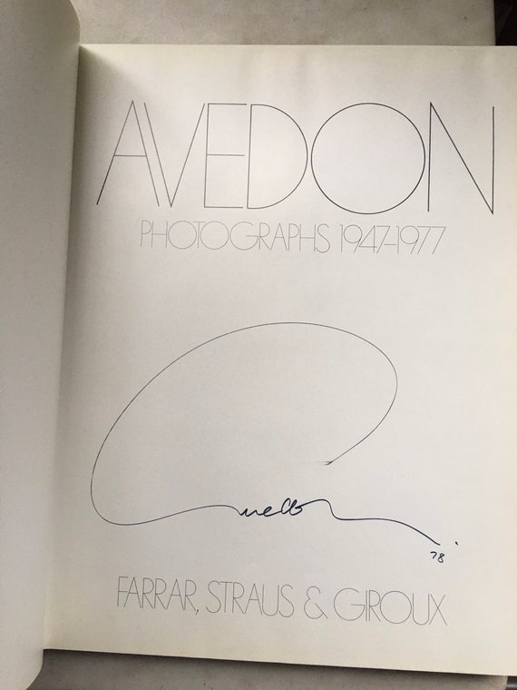 Avedon: Photographs 1947-1977 First Edition Signed 1978 / - Etsy