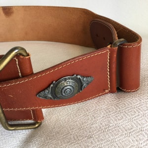Vintage Stefano Piazza Leather Belt / Leather Belt / Italian Leather Belt made in Parma